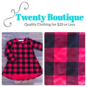 Adorable Buffalo Plaid Girls tunic dress